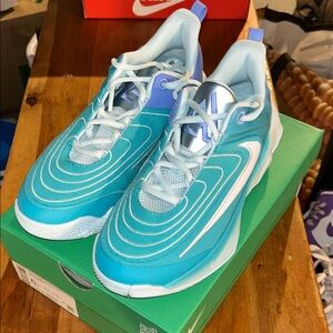 Nike Kids Turquoise and White Sneakers